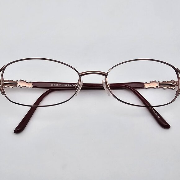 Bulova Manila Light Brown Maroon Eyeglasses Frame w/ Case 53-17-135
